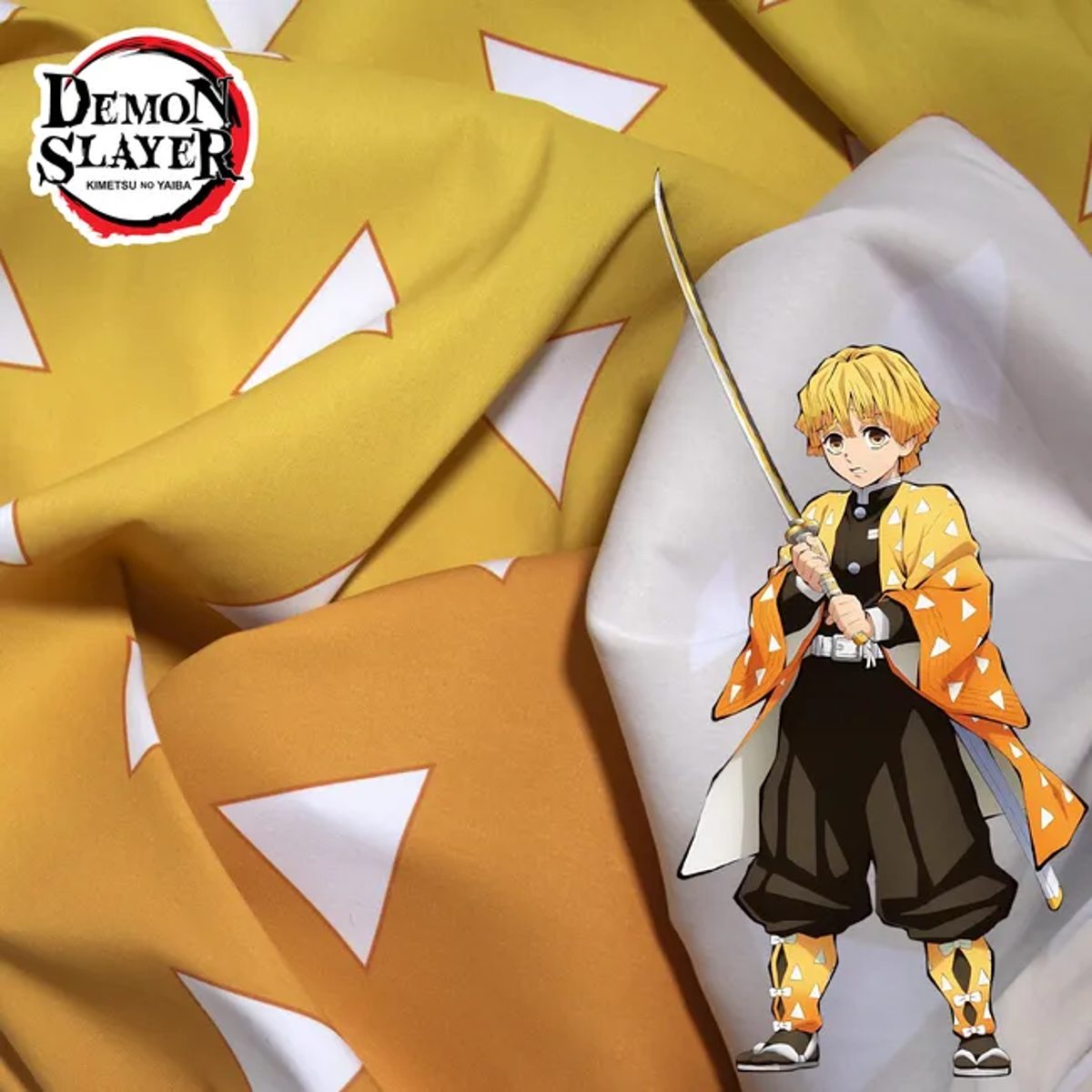 Tela Kimono Disfraz Zenitsu Agatsuma | Kimetsu No Yaiba
