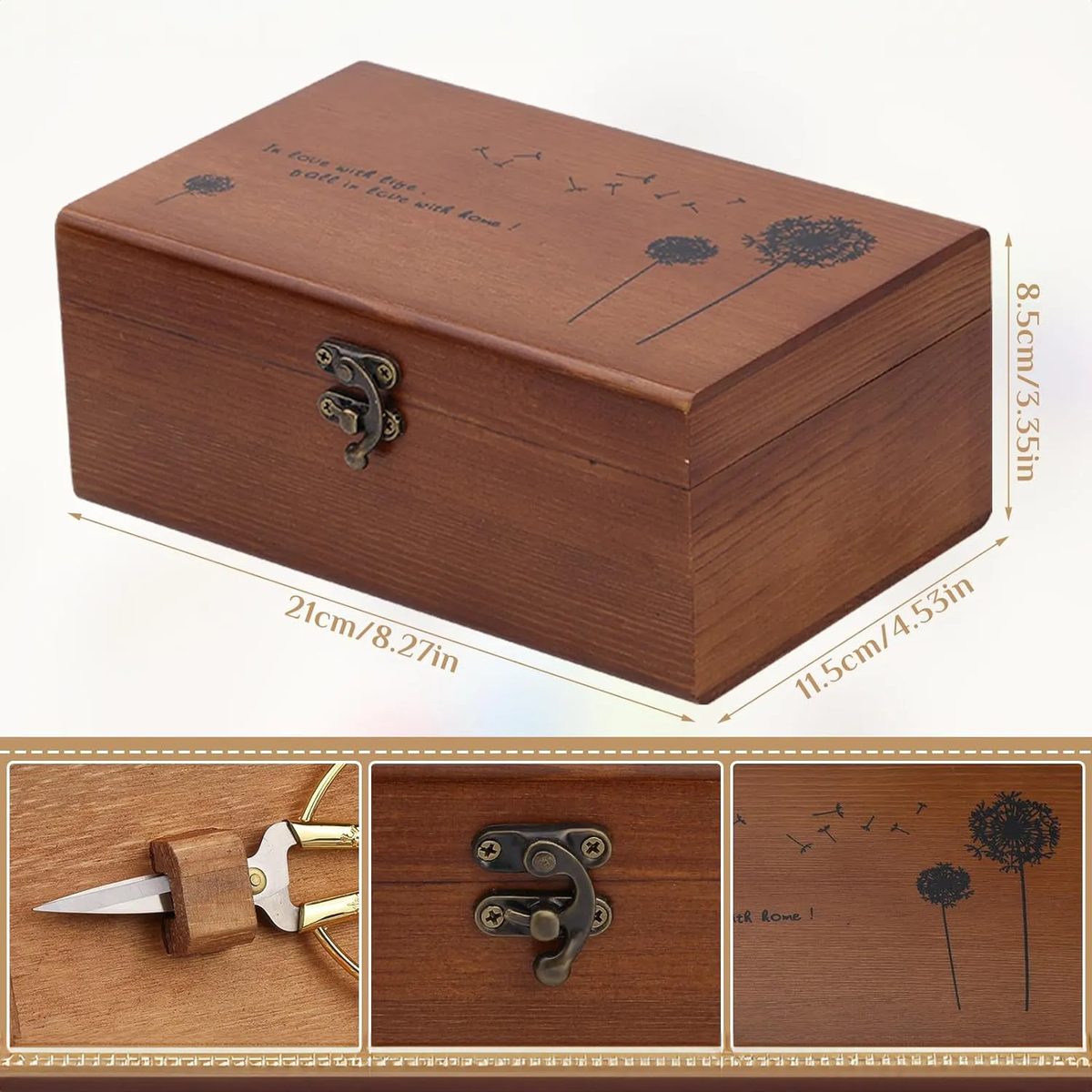 Kit de Costura en Caja de Madera