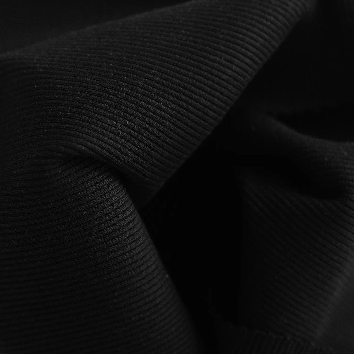 Tela Rib Frío negro pliegues intensos por metro y por rollo, telas Bogotá, telas Medellín, telas Cali, telas Colombia, Textti