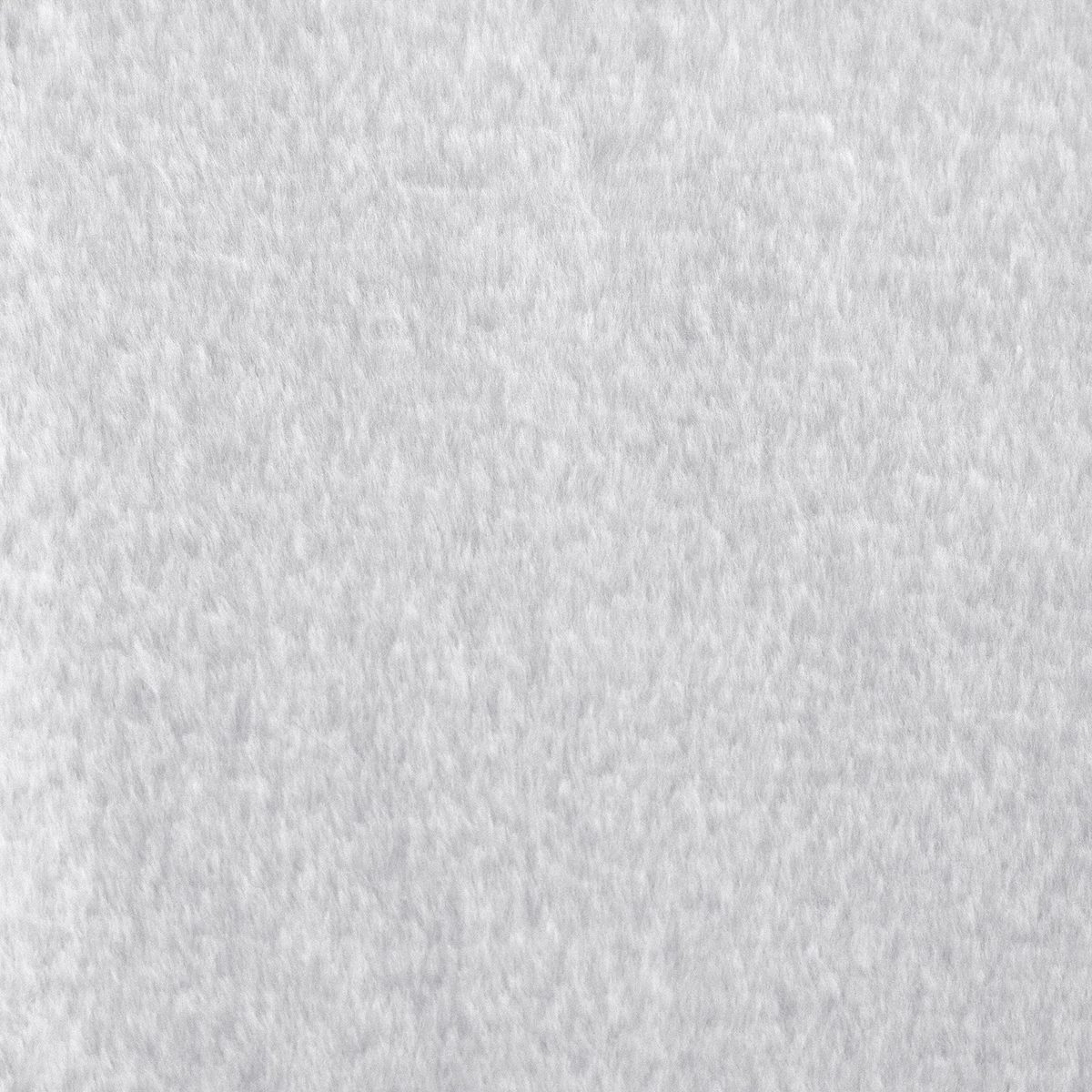Tela Peluche Rabbit color blanco por metro, textura tipo piel de conejo, 1 cm de pelo