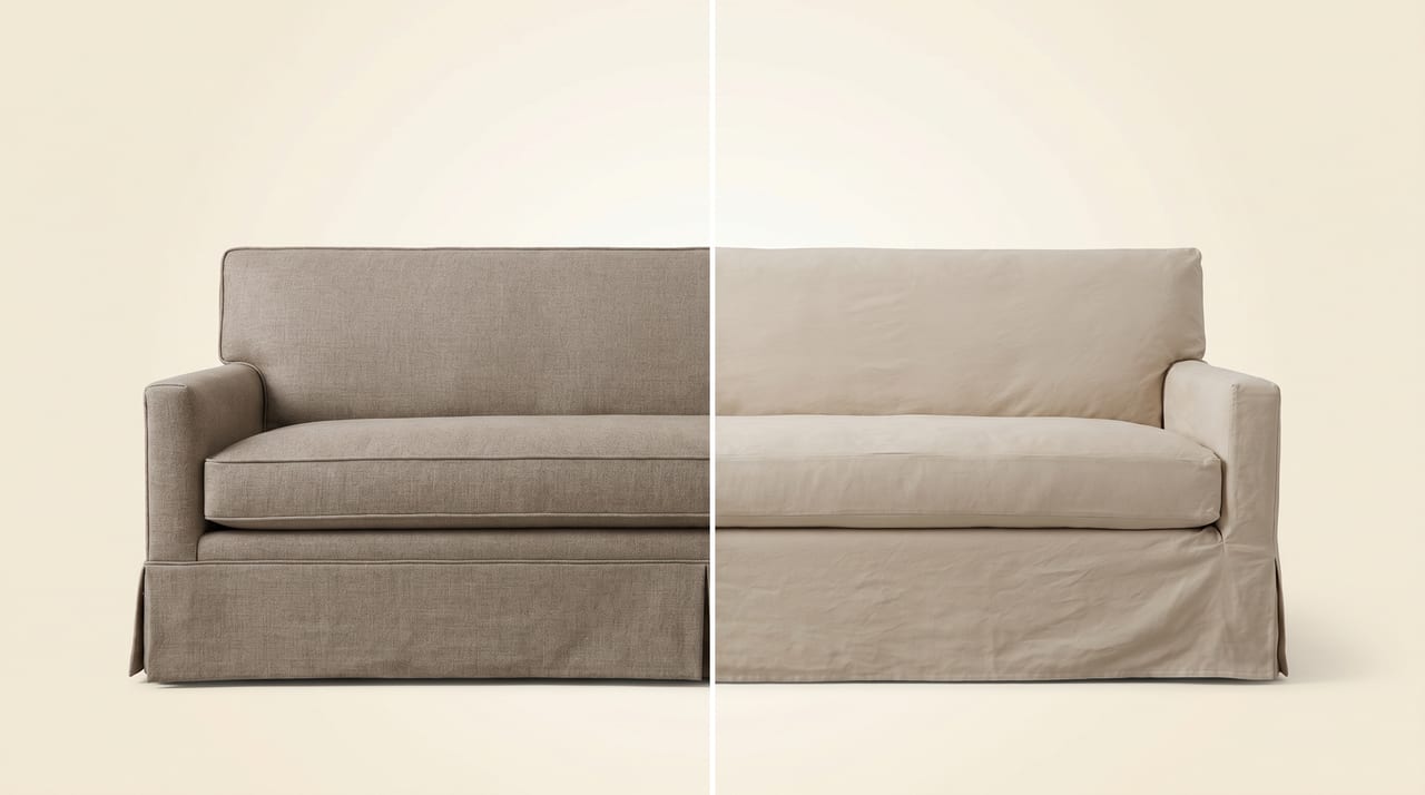 Tela para forrar muebles vs fundas prefabricadas en Colombia — Comparativa total