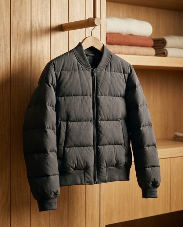 Bomber jacket confeccionada con acolchado Textti