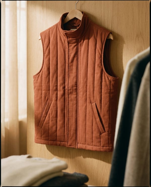 Chaleco térmico confeccionada con acolchado Textti