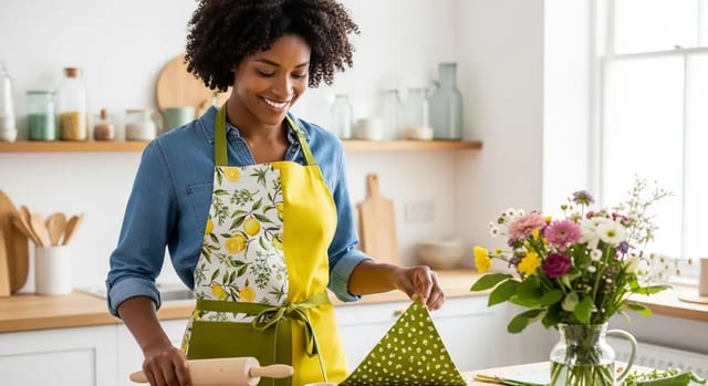 Cómo Hacer un Delantal de Cocina Reversible: ¡Proyecto Fácil con Doble Estilo!